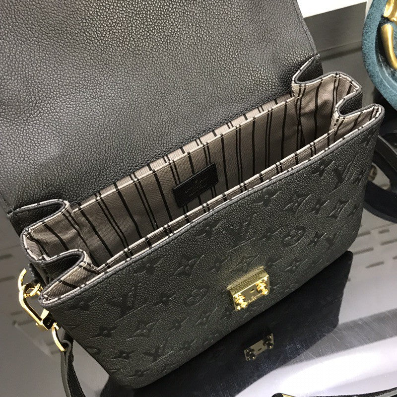 TOP Louis Vuitton LV Metis Pochette Empreinte 25X19X7cm- Black