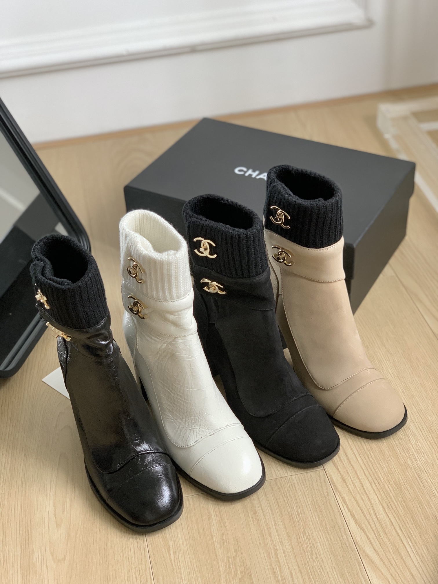TOP CHANEL New Sock Boots - 4 Colors