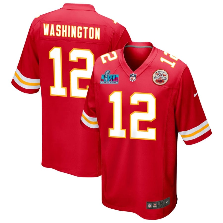 Montrell Washington Kansas City Chiefs  Super Bowl LVII Game Jersey - Red