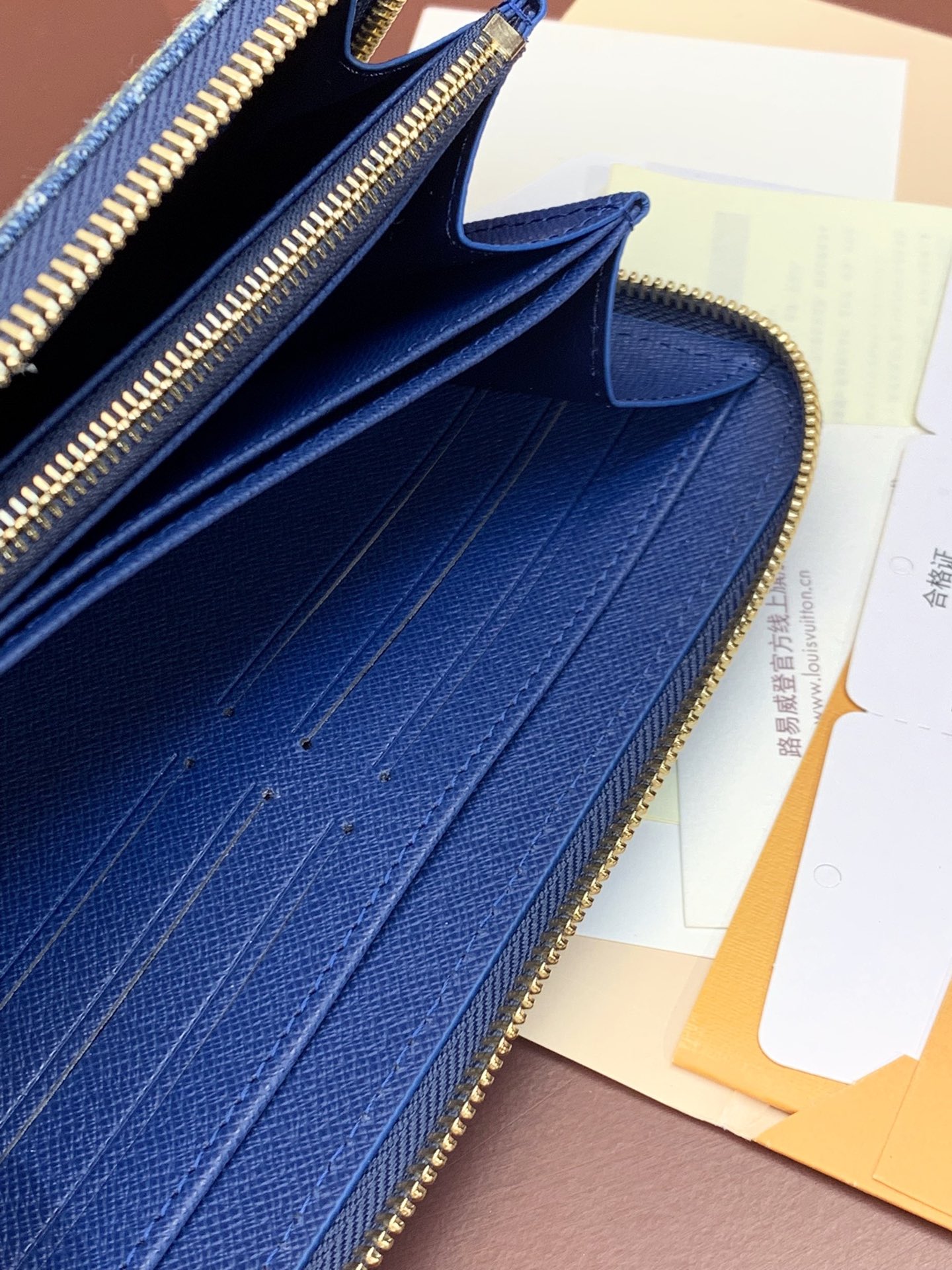 TOP Louis Vuitton LV Zippy Wallet 19.5x10.5x2.5cm - Monogram Denim Blue