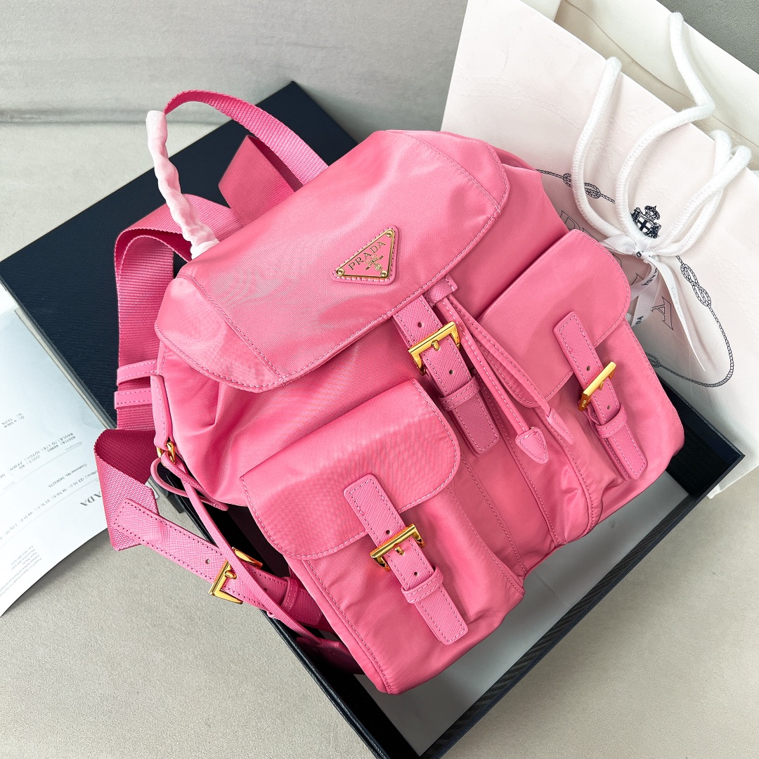 TOP PRADA Parachute Fabric Backpack 28x23.5x12cm - 4 Colour