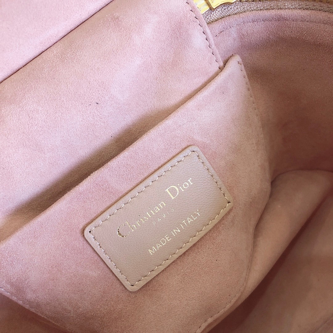 TOP Christian Dior Cannage Vanity Case - ROSE