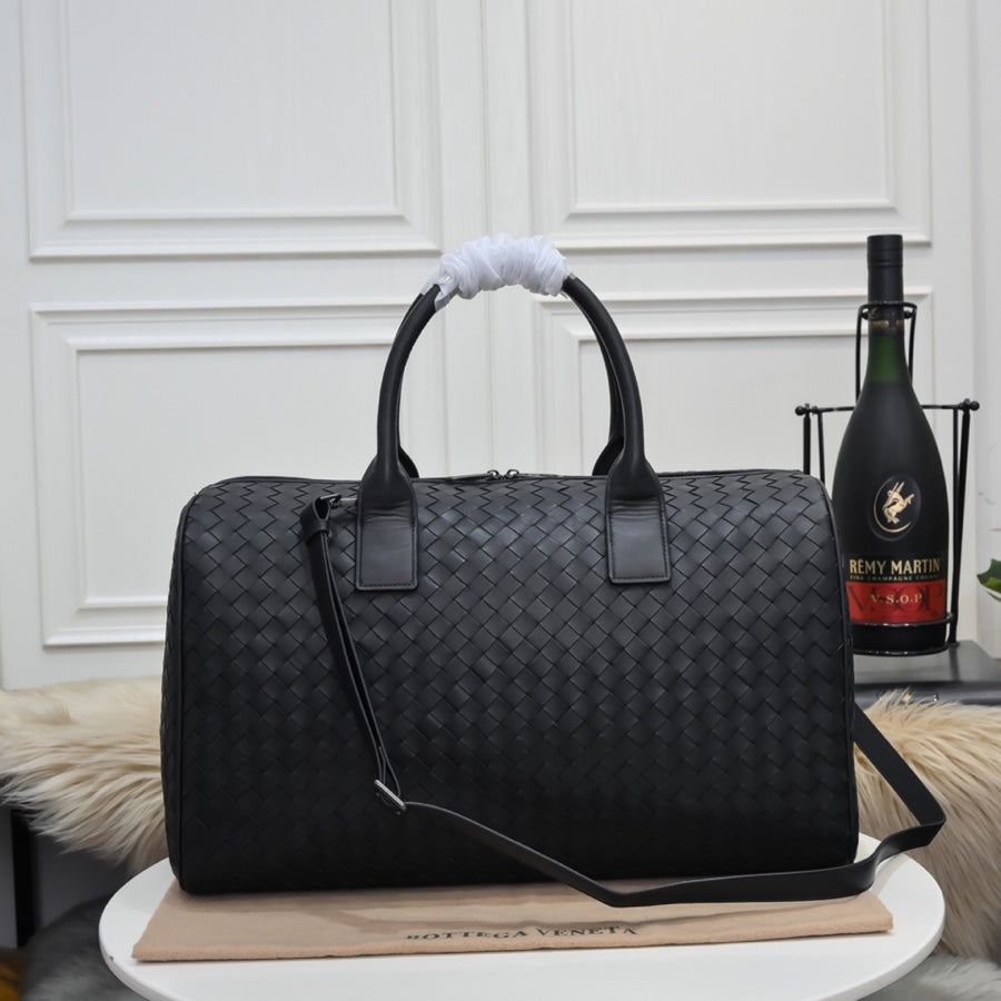 TOP Bottega Veneta BV BV Intrecciato Travel Bag - Black
