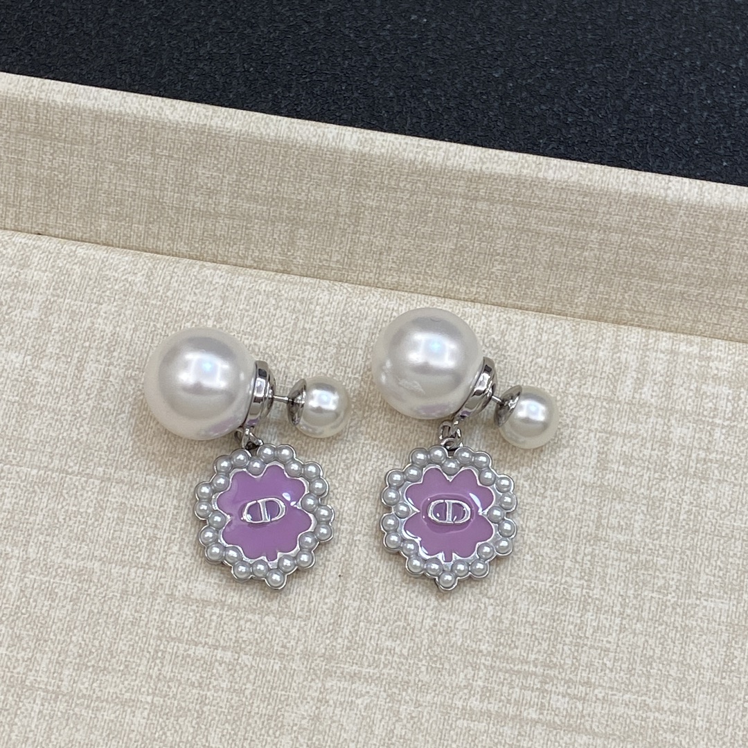 TOP Christian Dior Earrings with Pearl - 2 Color