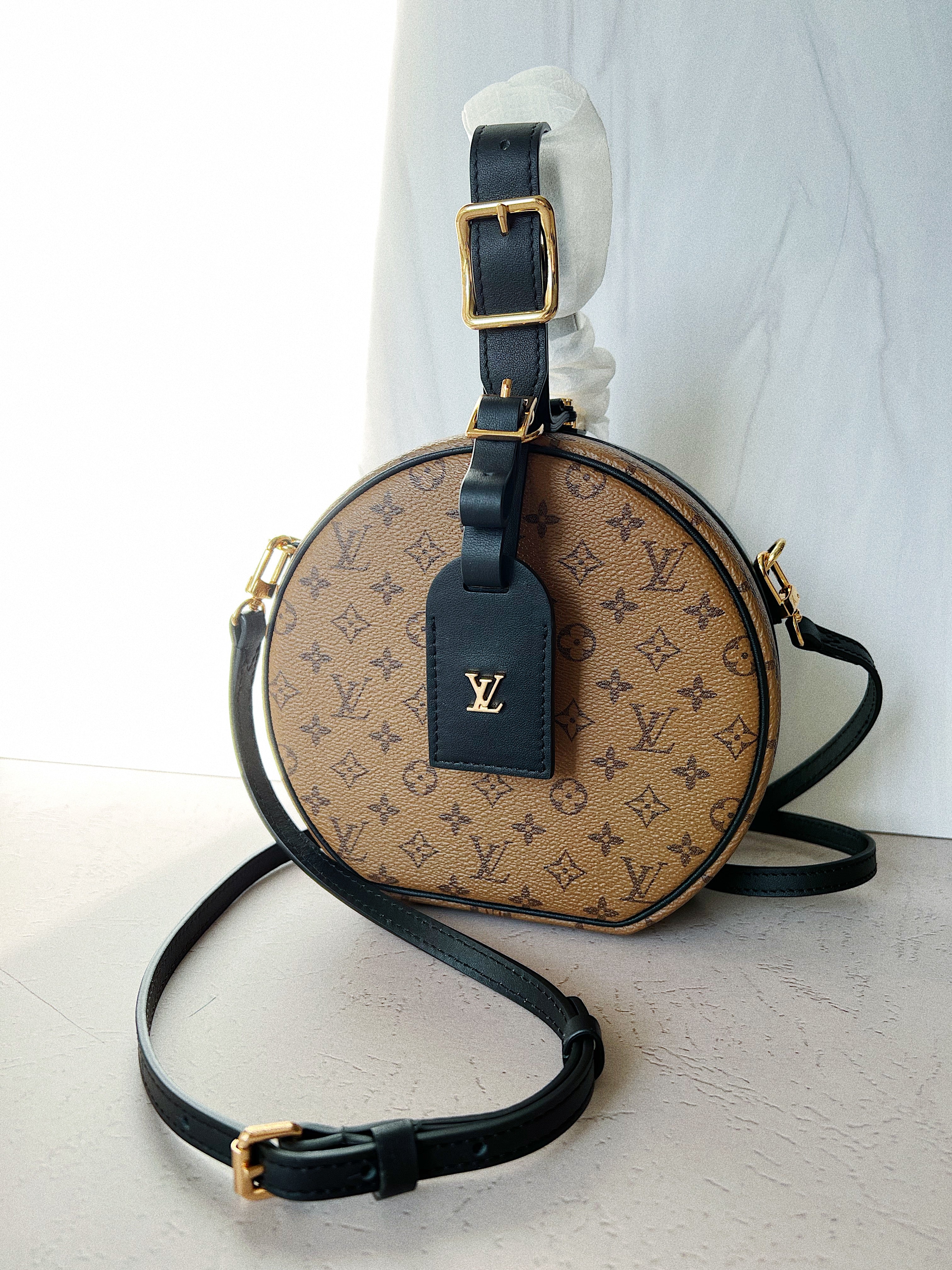 TOP Louis Vuitton LV Reverse Monogram Petit Boite Chapeau 22 ×8×20CM- Black