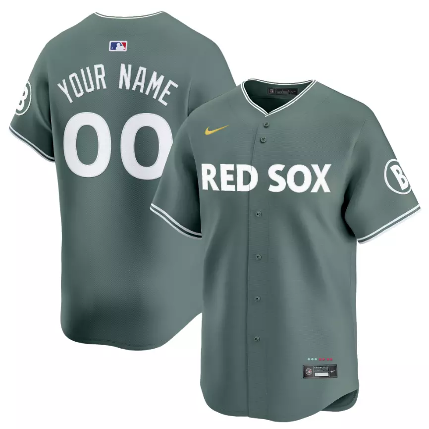 Custom Boston Red Sox Green 2025 City Connect Limited Jersey