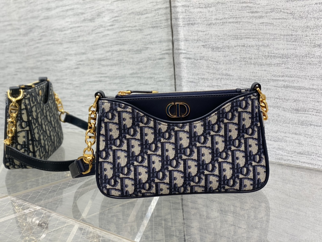 TOP Christian Dior Hobo Avenue Bag 21×13×5cm - Blue