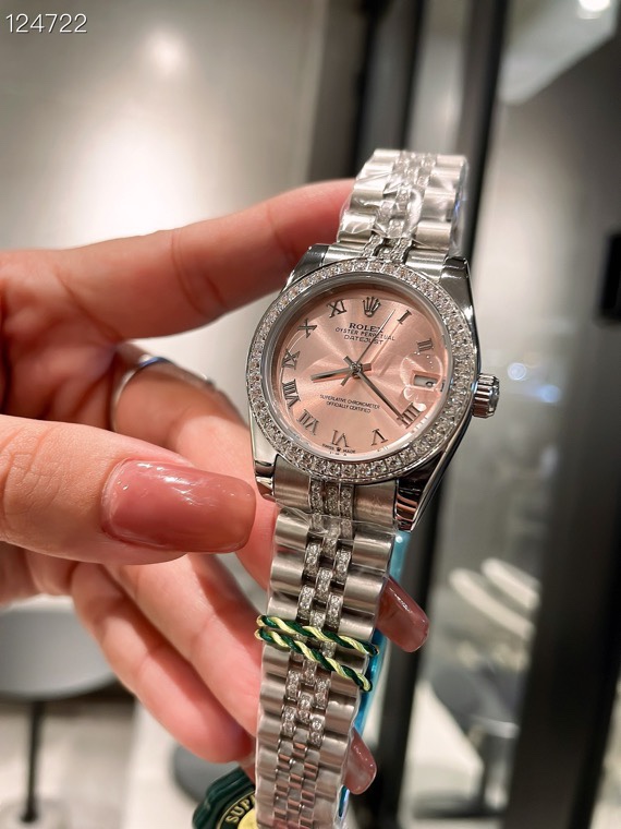 TOP ROLEX Pink Dial Watch 31mm - Sliver