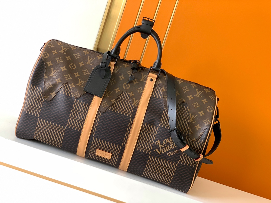 TOP Louis Vuitton LV Keepall Bandoulière 50 Handbag 50 x 29 x 23cm- Brown