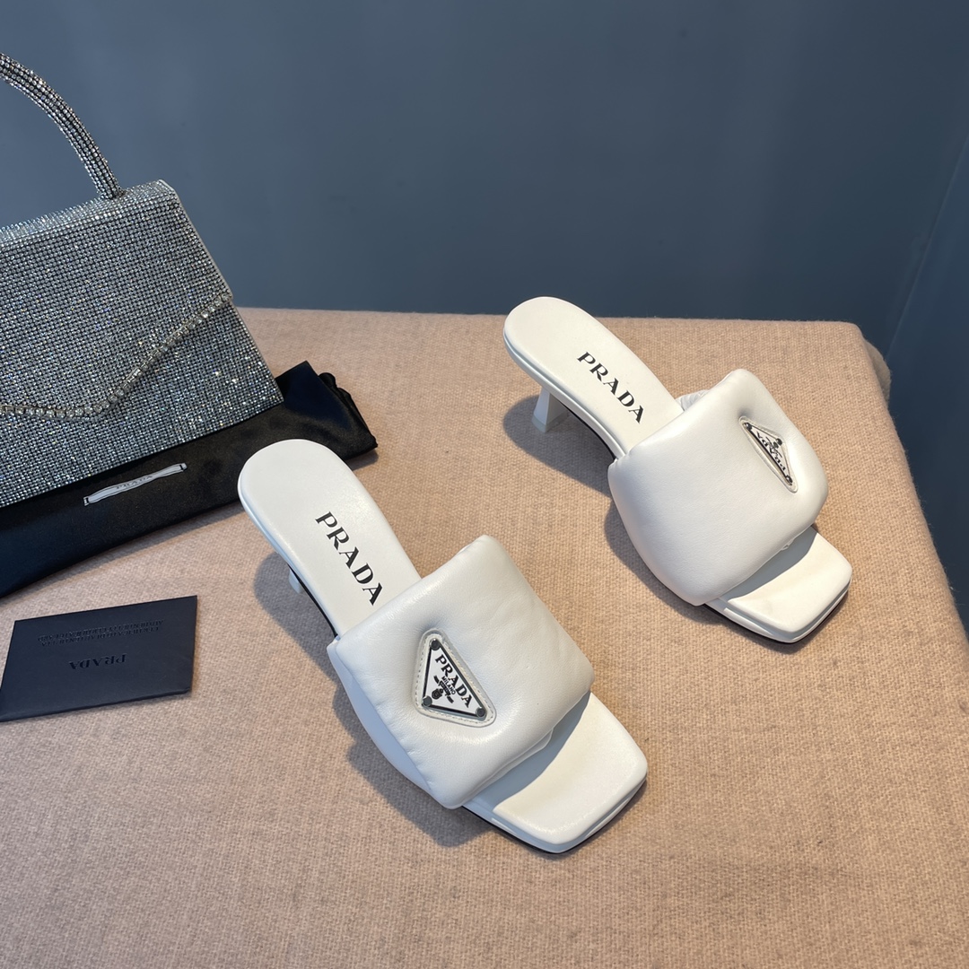 TOP PRADA Soft Padded Nappa Sandals - 2 Color