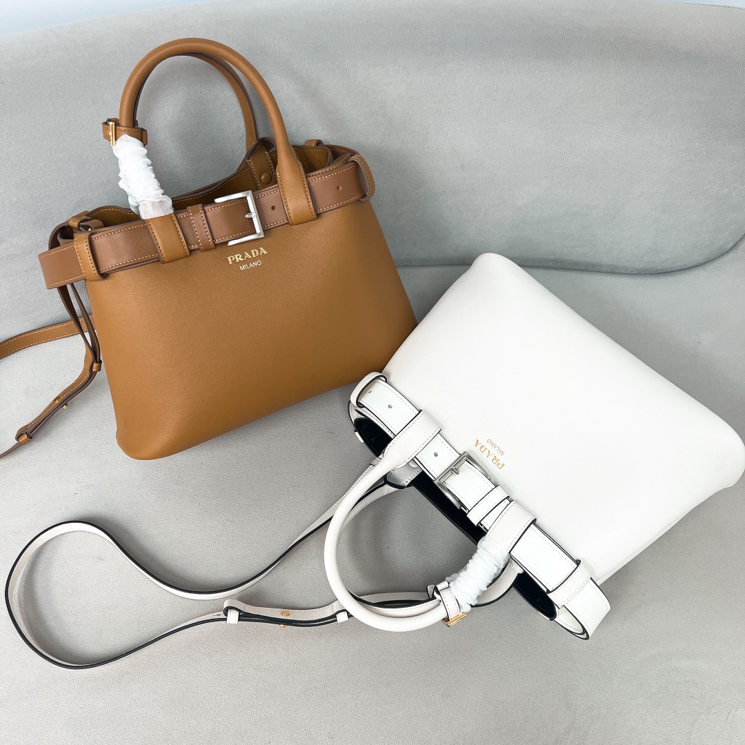 TOP PRADA Double Bag Cowhide 32x23x11cm - 3 Color