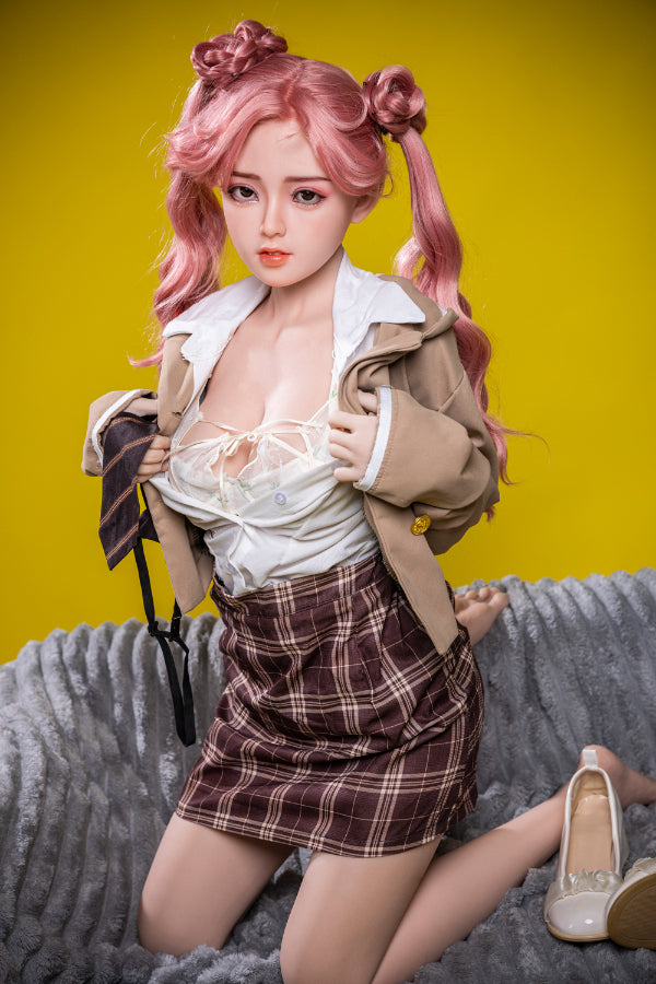 150cm/4ft11 D-cup Silicone Redhead Asian Sex Doll A62 - XLan