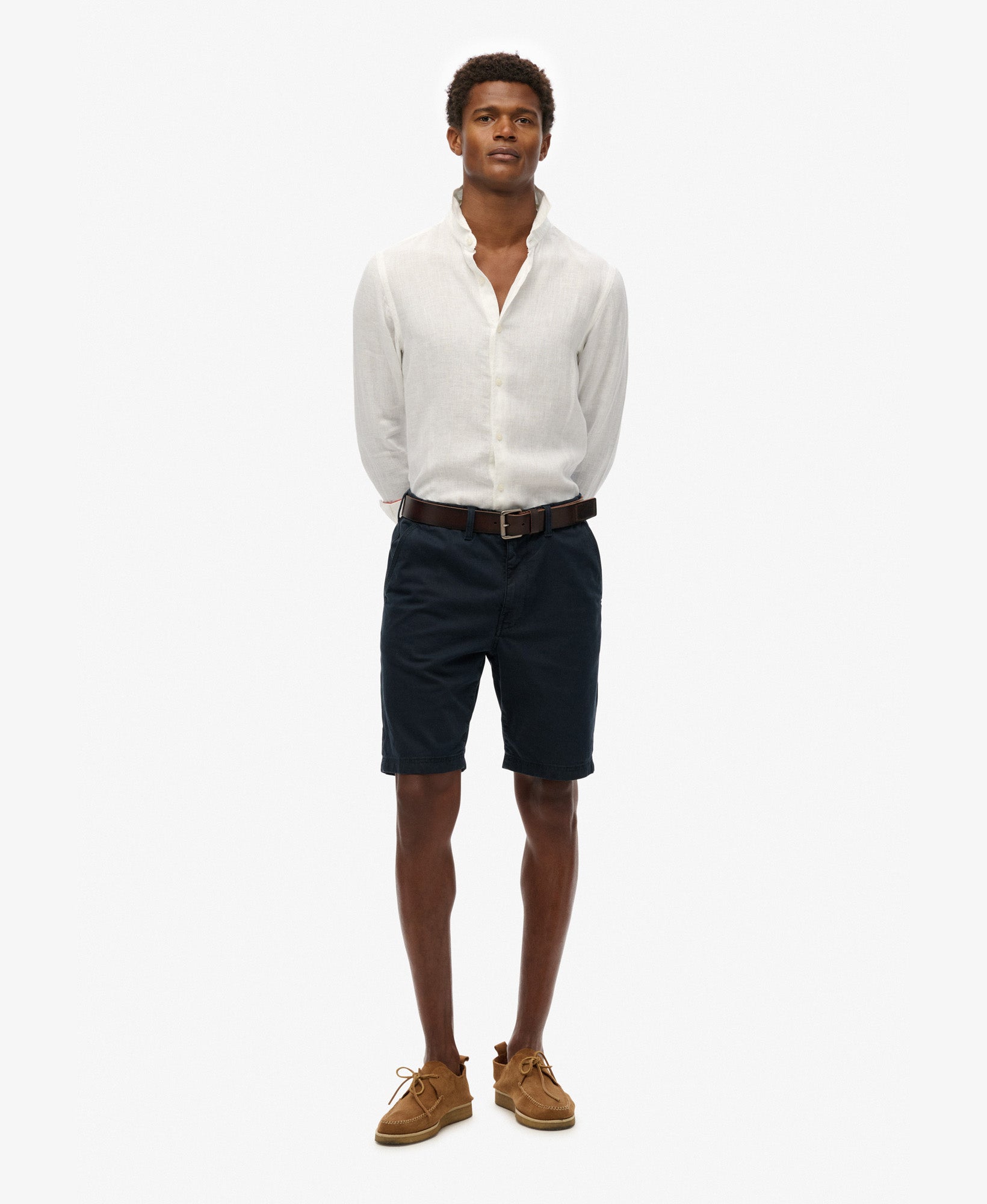 Vacation Long Sleeve Linen Shirt | Optic