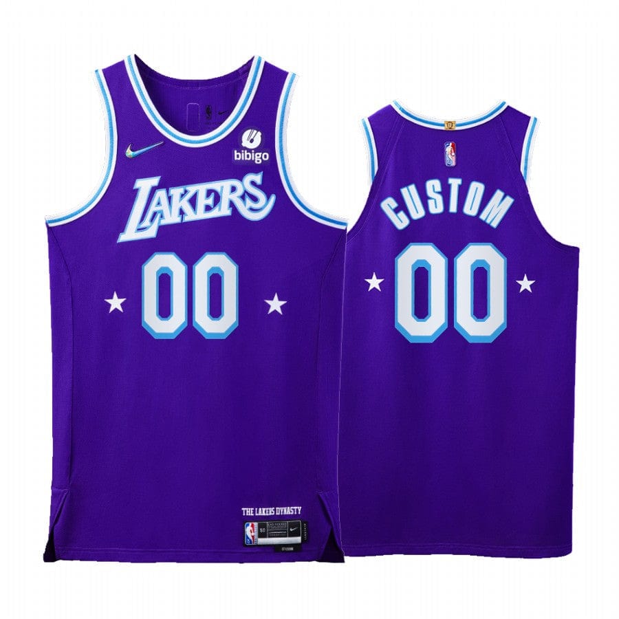 Custom Los Angeles Lakers  2021-22 City Edition Authentic Jersey