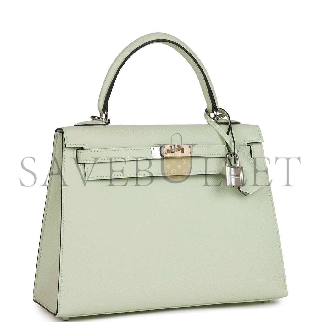 HERMES KELLY 25 EPSOM PALLADIUM HARDWARE (25*17*7cm)