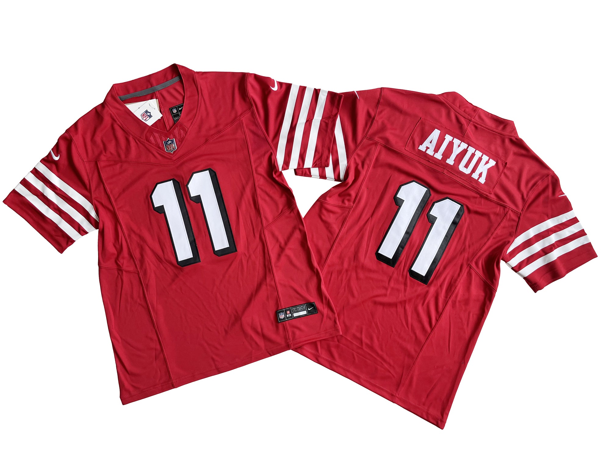 San Francisco 49ers 11# Brandon Aiyuk Vintage red Vapor F.U.S.E. Limited Jersey