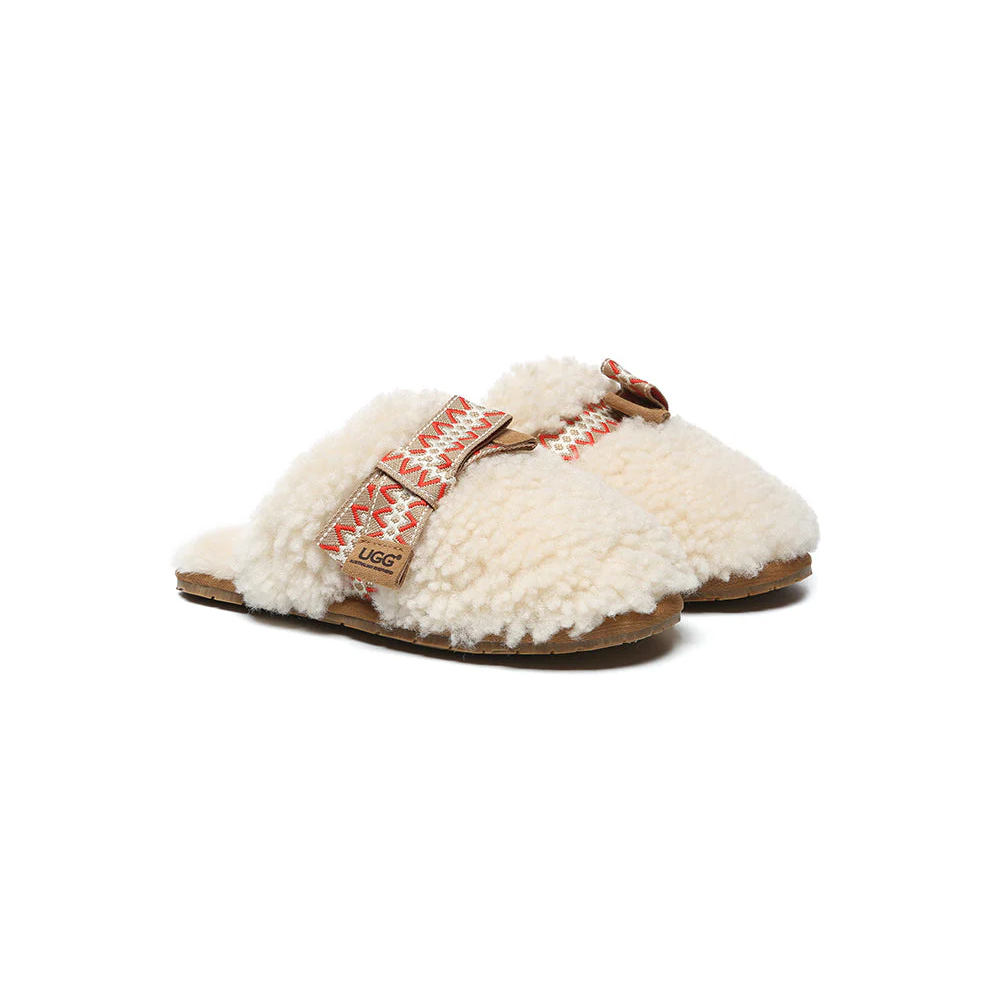 UGG Sheep Wool Bowknot Cecil Slippers (Replica)