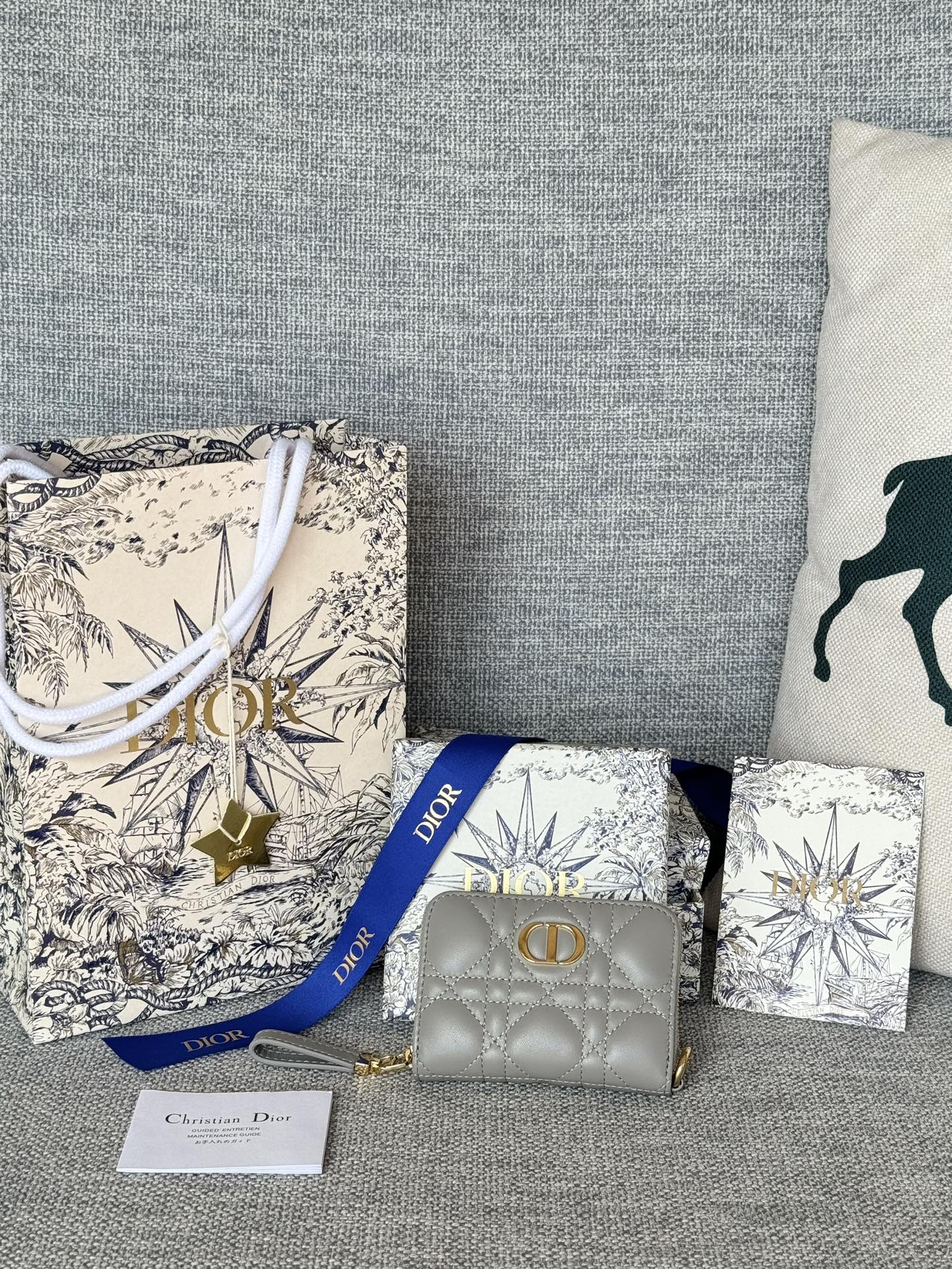 TOP Christian Dior Caro Zipper Card Bags - 6 Colors