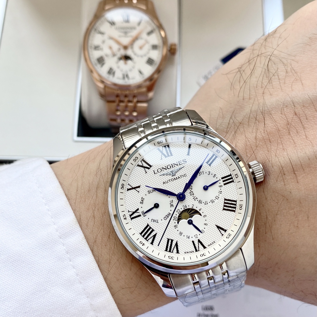 TOP LONGINES Langqing Men's Watch  316L Stainless Steel Case Watch 40mm - 6 Colors