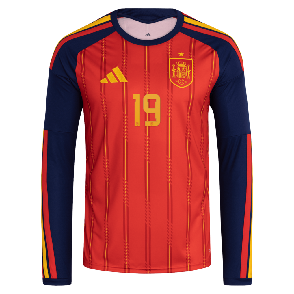 Spain Lamine Yamal Home Long Sleeve Jersey World Cup 2026