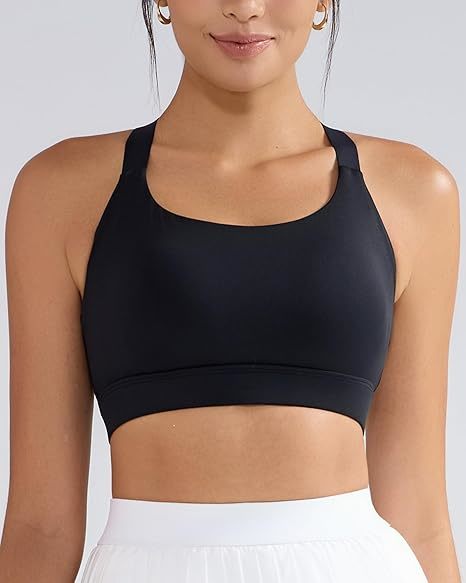 Sports Bras for Women High Support, Adjustable Straps Hook Back Sports Bras for Women with Sewn in Pads