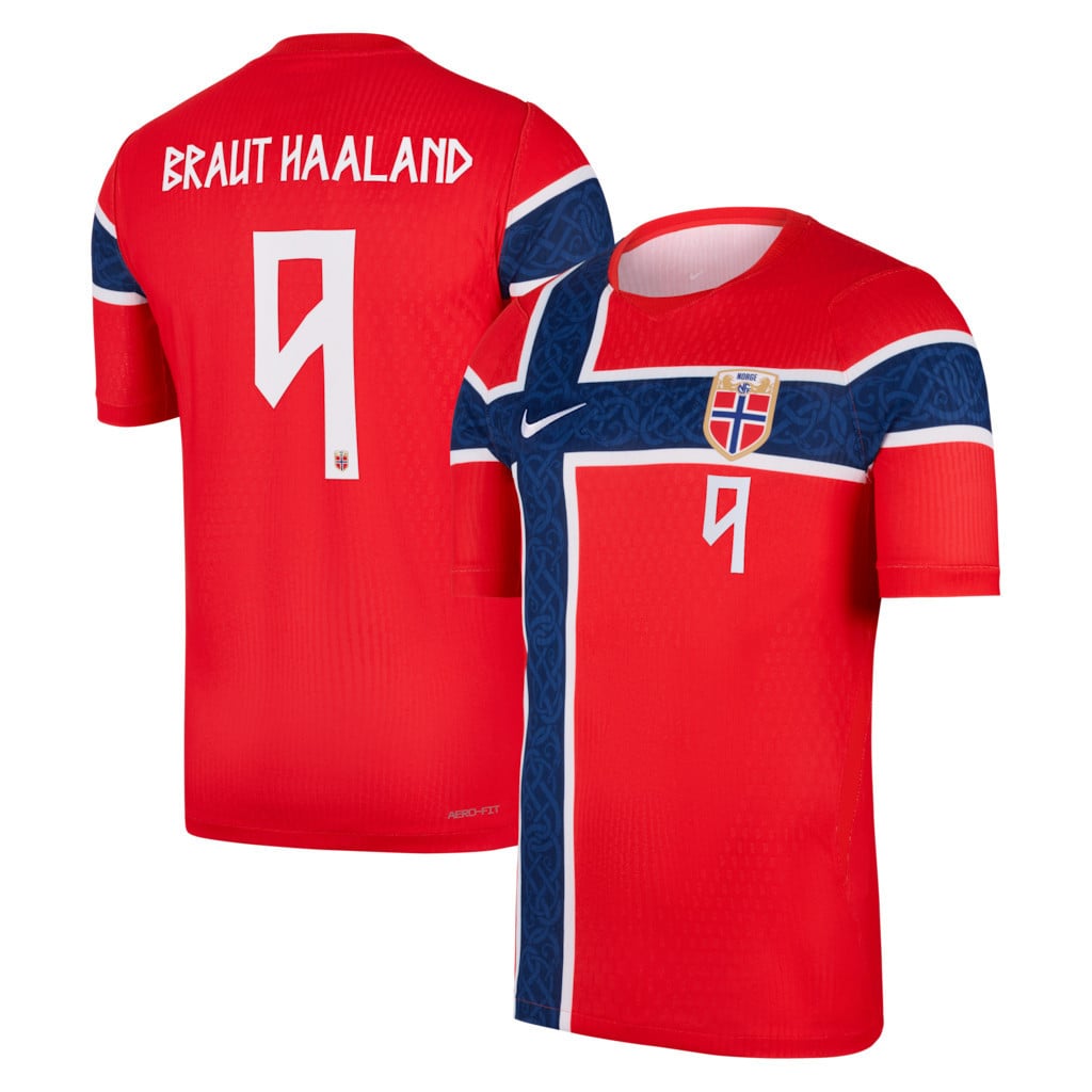 Erling Haaland #9 Norway Home Soccer Jersey 2026 World Cup
