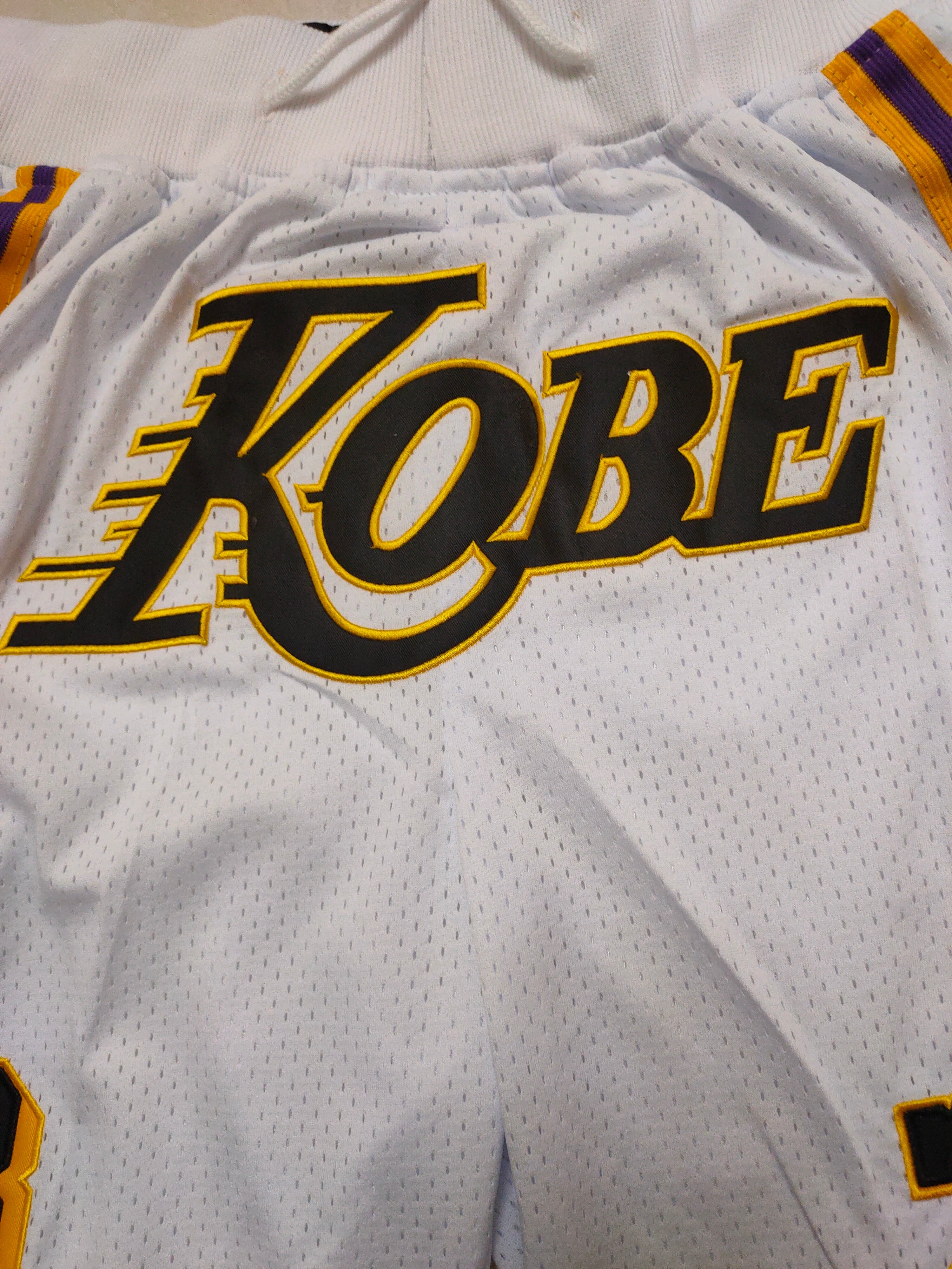 Los Angeles Lakers White Kobe Bryant K Pocket Pants