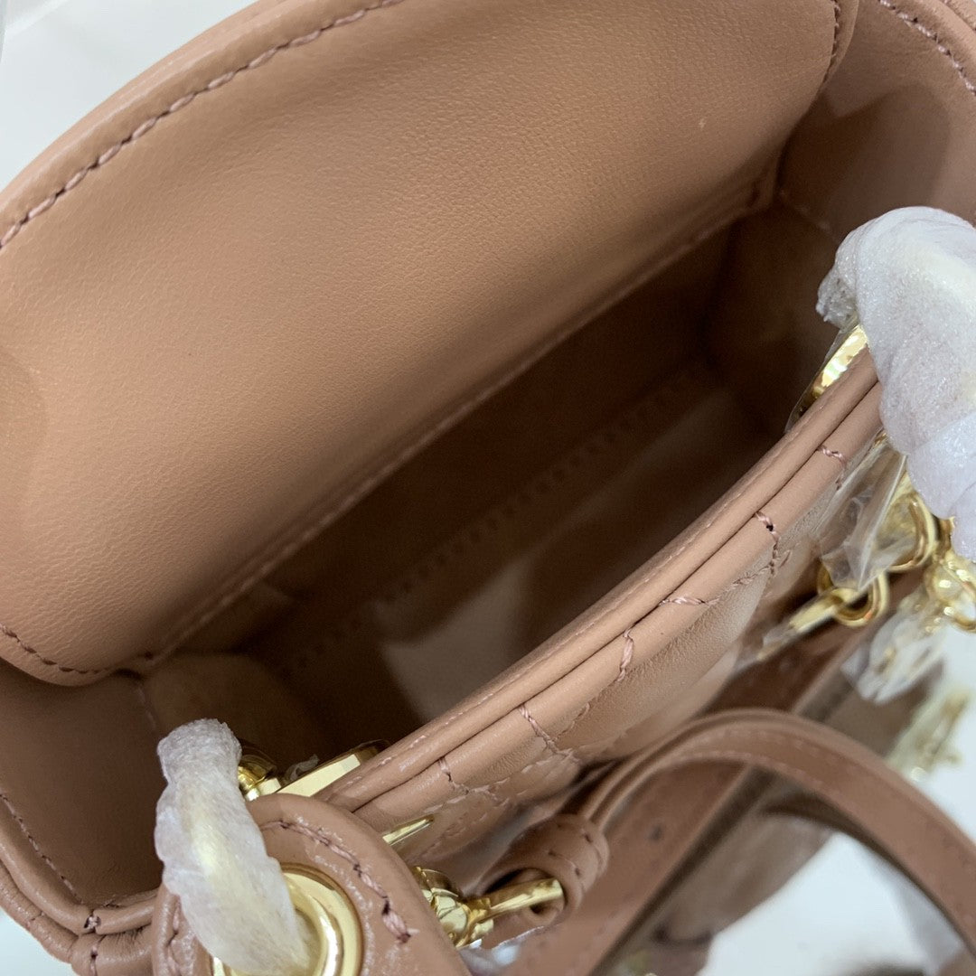TOP Christian Dior Micro Lady Christian Dior Bag Cannage - Rose Des Vent