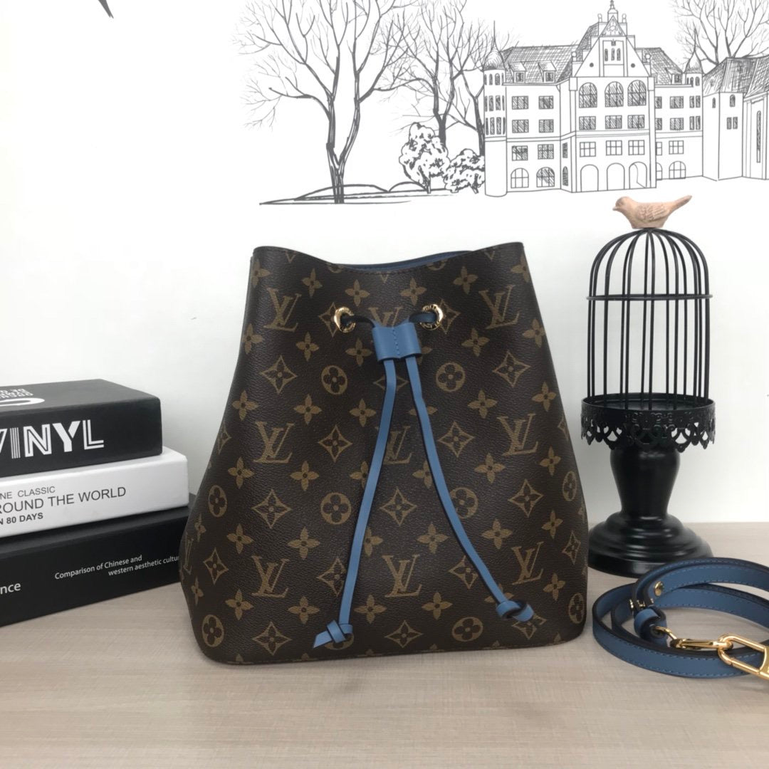 TOP Louis Vuitton LV  Noe Monogram Bag 34x26x19cm - BLUE