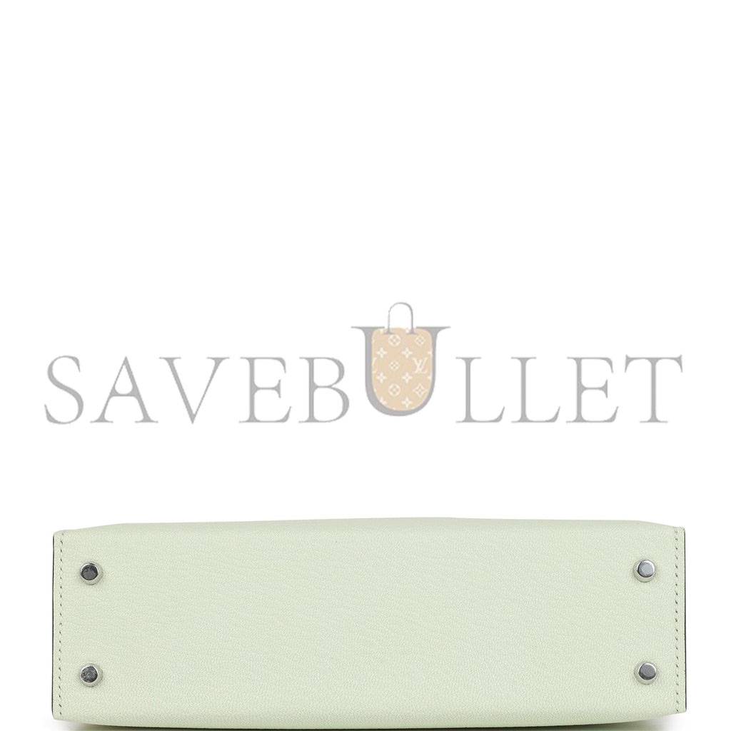 HERMES MINI KELLY CHEVRE PALLADIUM HARDWARE (19*12*5.5cm)