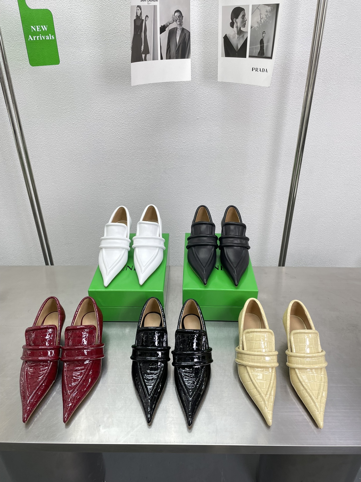 TOP Bottega Veneta BV Cat Heel Pointed Toe & Deep Mouth Shoes - 5 Colors - Lambskin