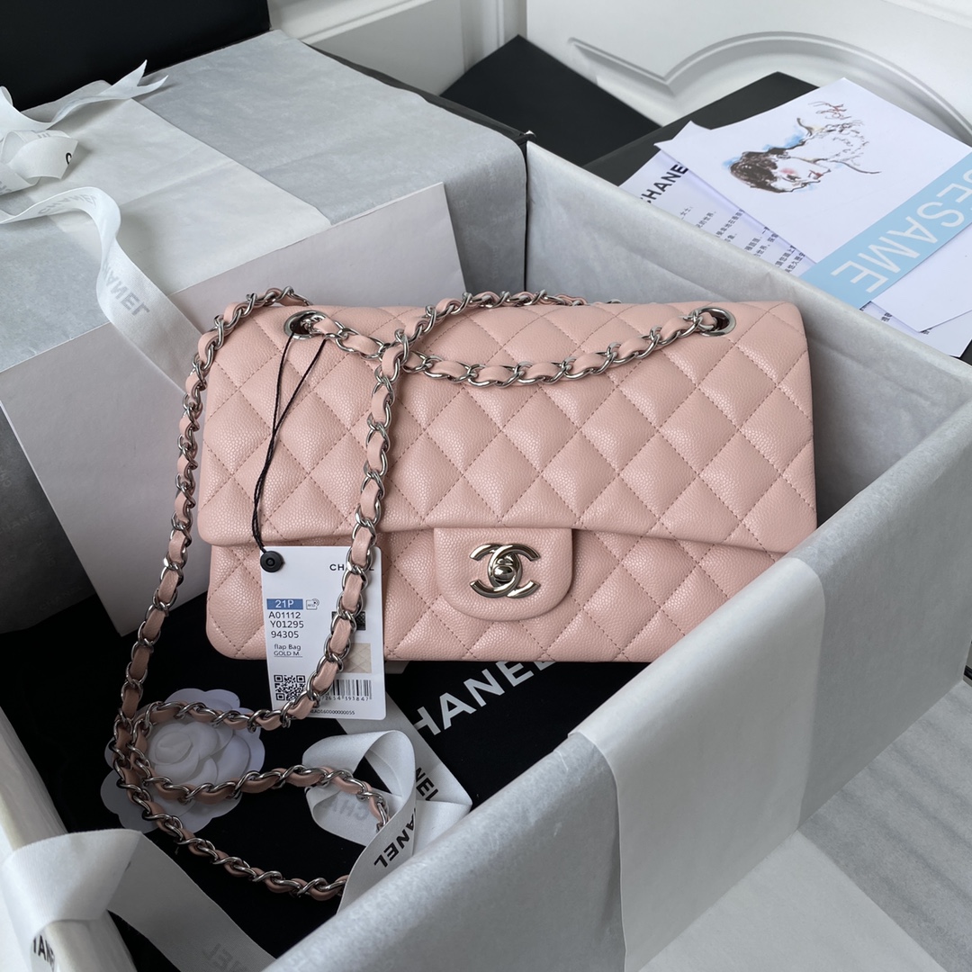 TOP CHANEL Flap Bag Caviar 23cm - Three Colors- SHW