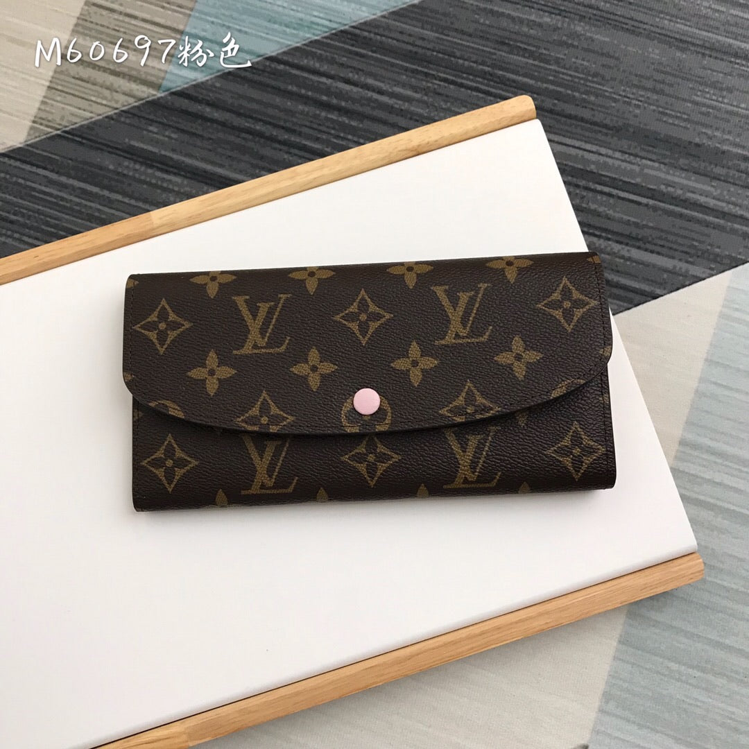 TOP Louis Vuitton LV LV Emilie Wallet - Light Pink