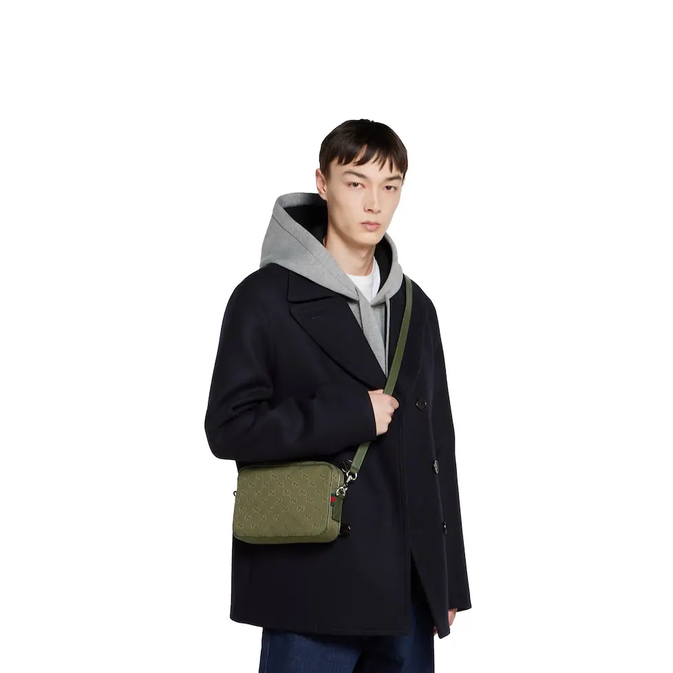 TOP GUCCI GG Shoulder Bag 23.5*15*5cm - Green