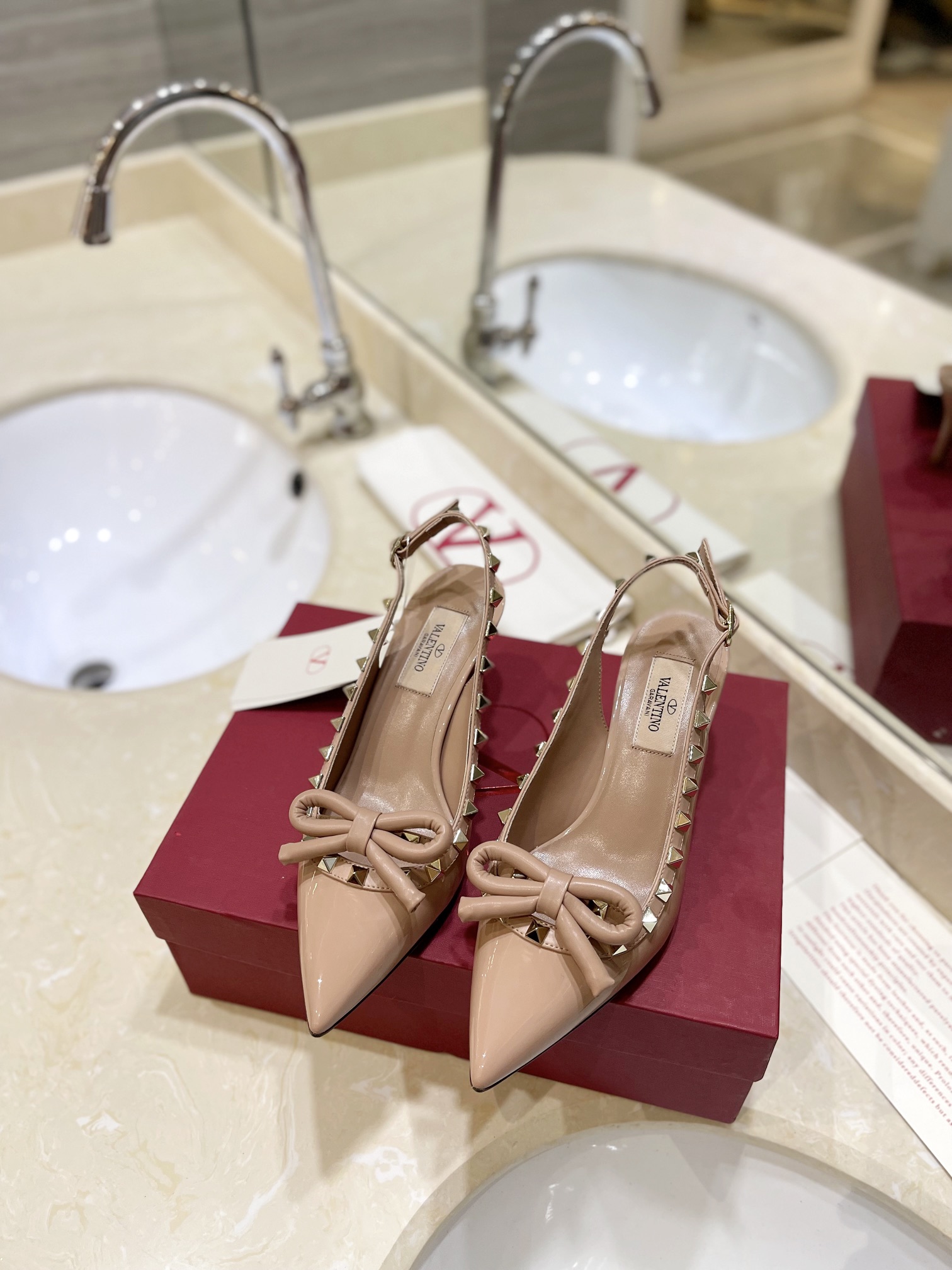 TOP VALENTINO Lacquer Leather High Heels - 3 Colors