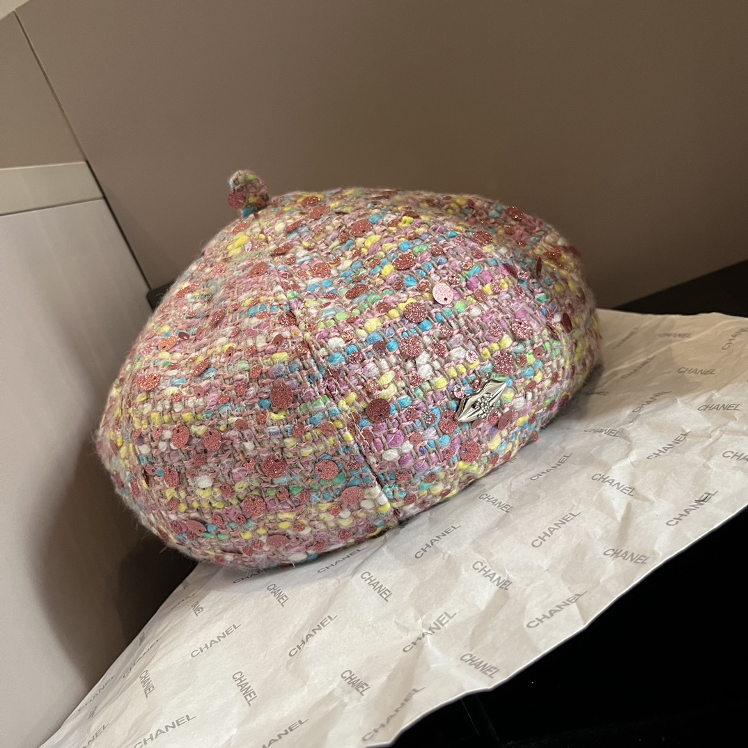 TOP CHANEL Woolen Beret - 4 Color