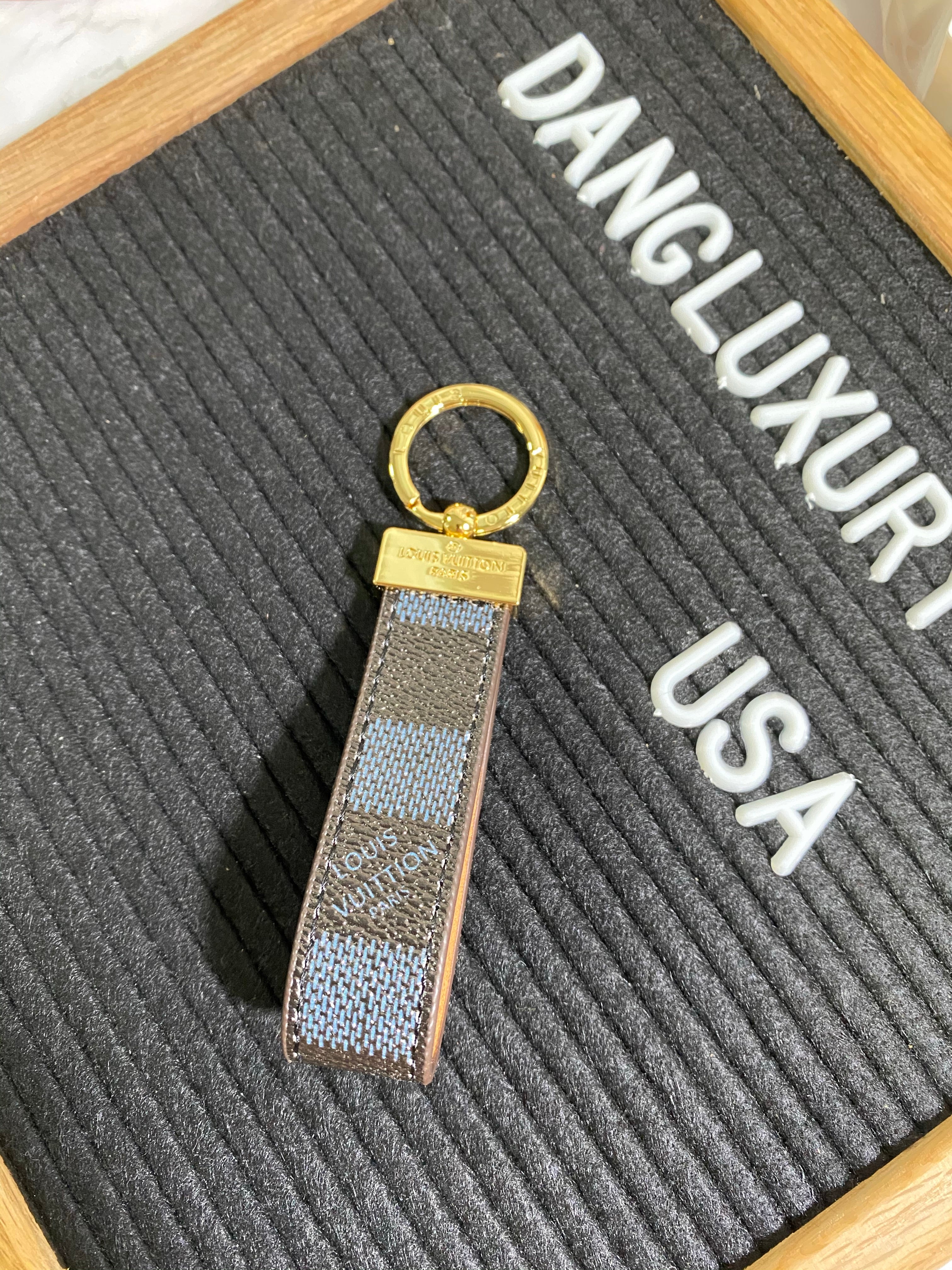 TOP Louis Vuitton LV LV Key Holder Damier Ebene - BLUE