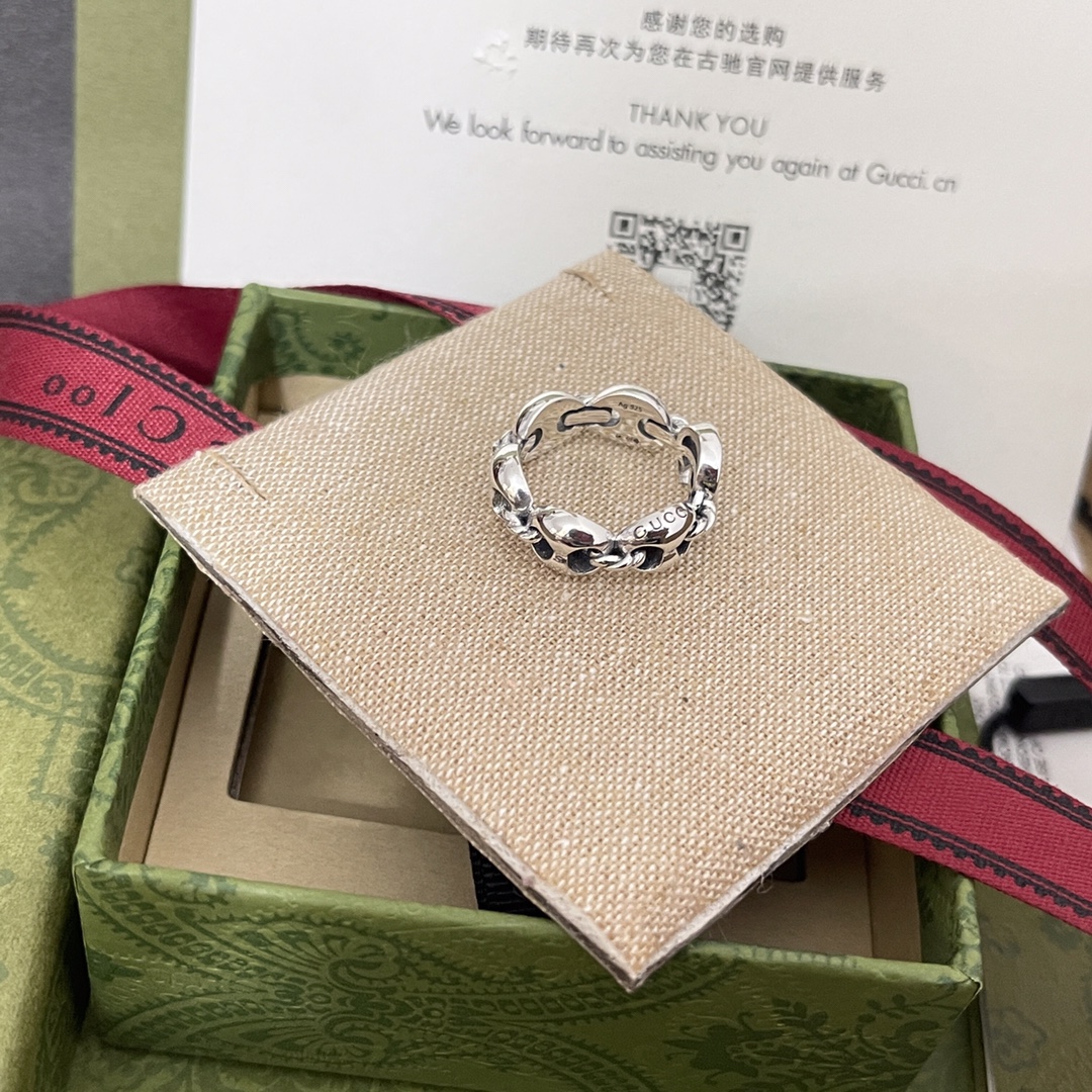 TOP GUCCI Pig Nose Ring - Silver