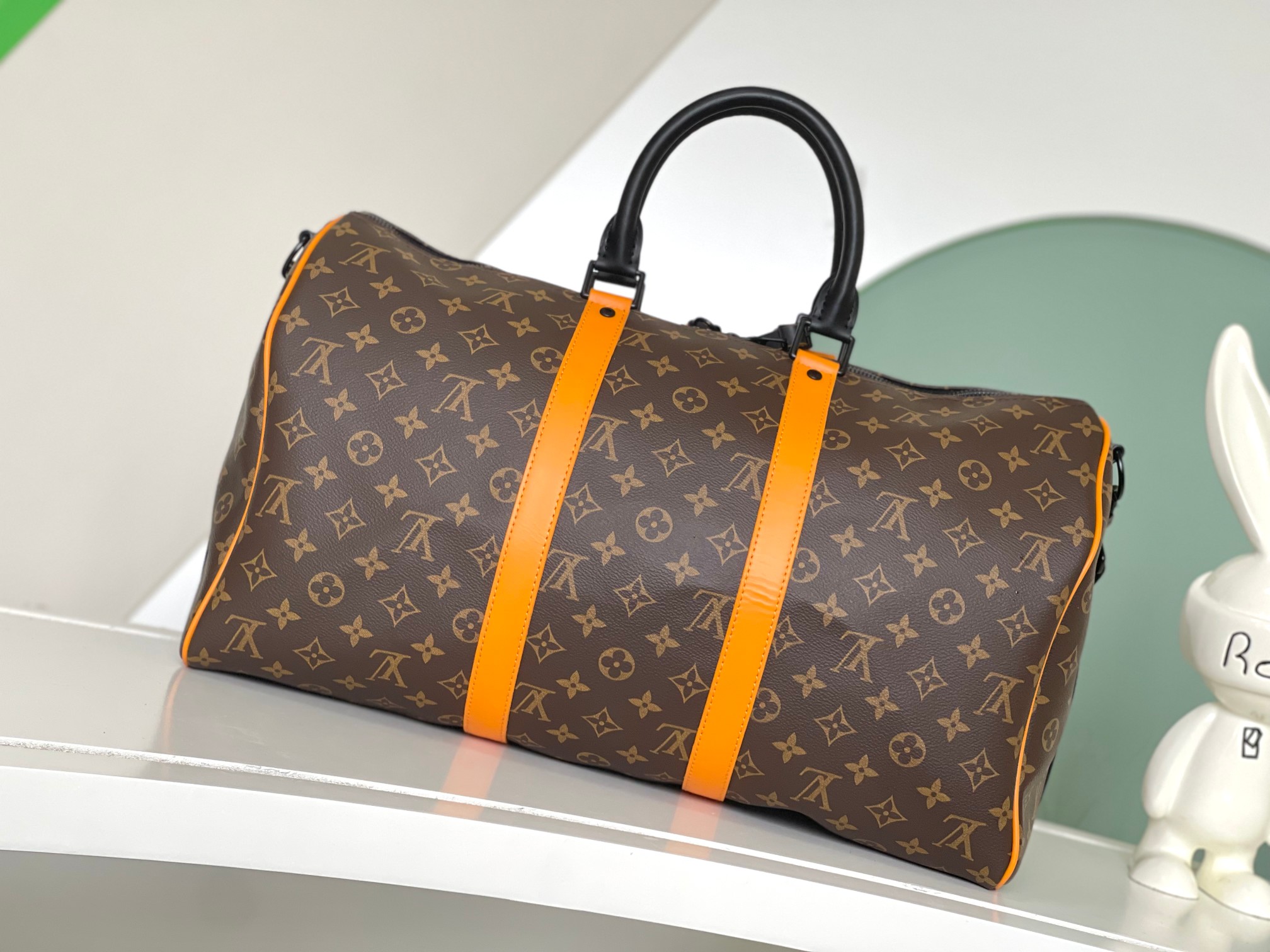 TOP Louis Vuitton LV L*V Damier Infini Leather Keepall 45 cm Bag-Brown