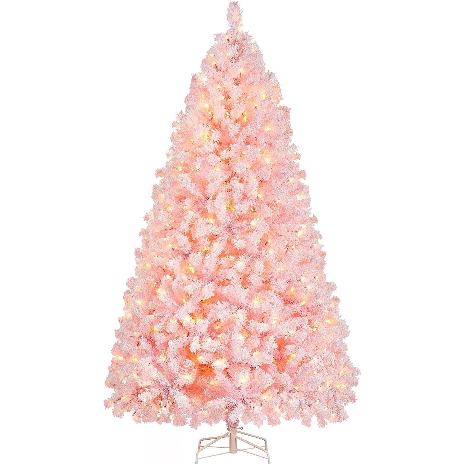 Yaheetech Pre-Lit Snow Flocked Artificial Christmas Tree, 1750 Lights