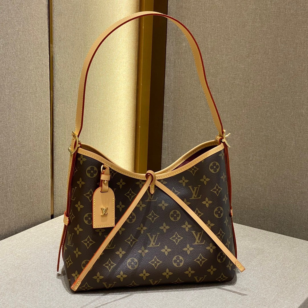 TOP Louis Vuitton LV Carryall Monogram Bag-2 sizes-Brown