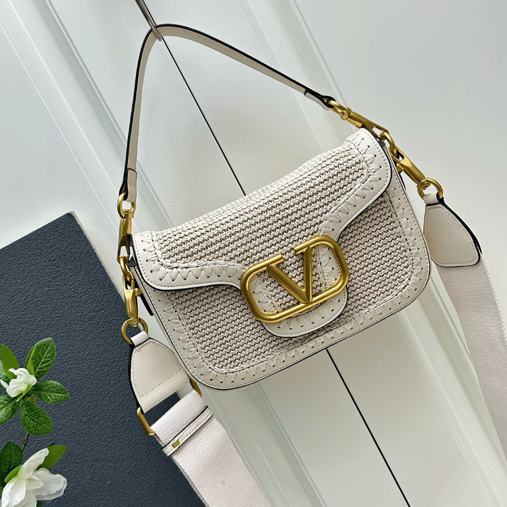 Valentino Garavanialltimewoven leather shoulder bag (Replica)