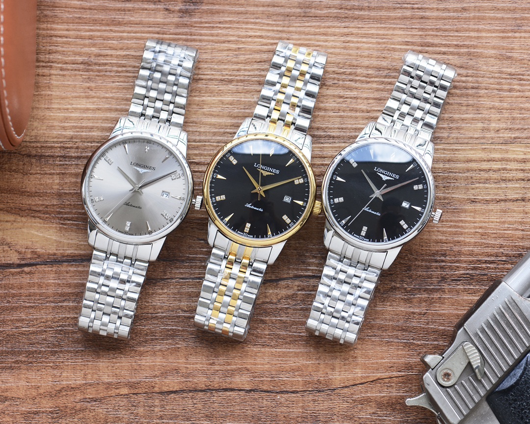 TOP LONGINES Fine Men's Steel Strip Watch 41mm - 3 Colors