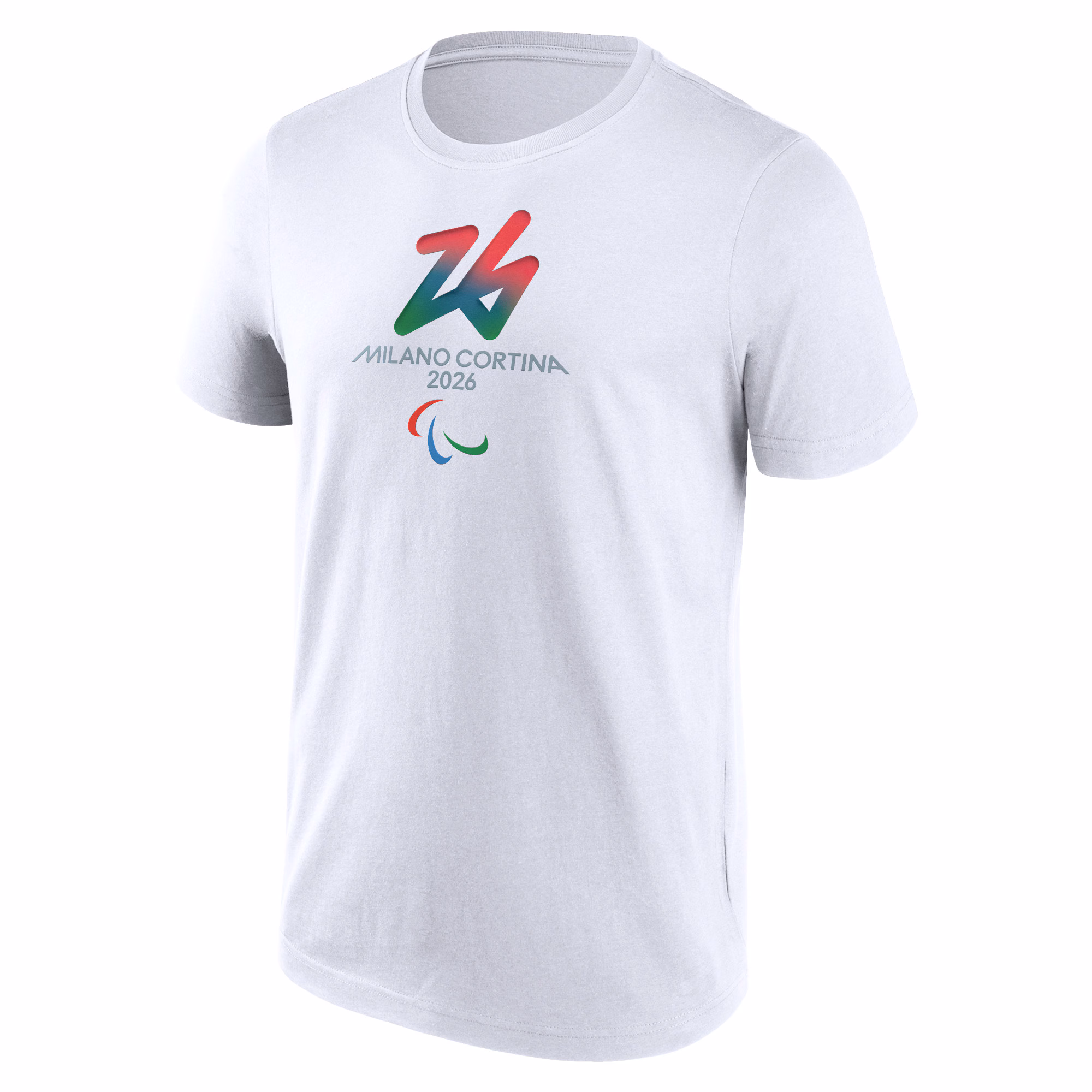 Milano Cortina 2026 Paralympics Primary Logo Graphic T-Shirt - White