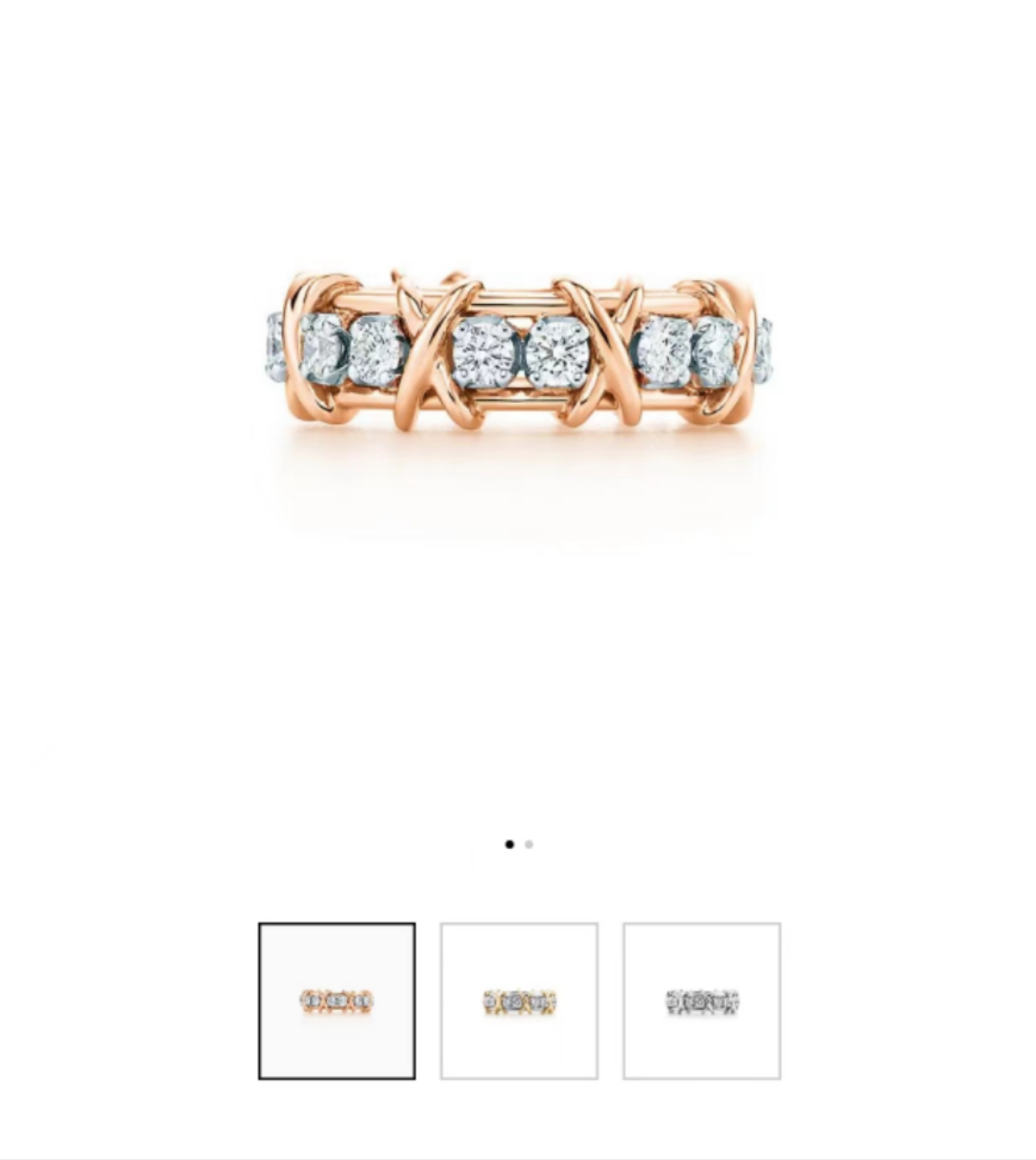 TOP Tiffany and Co. Sixteen Stone Ring-3 Colors