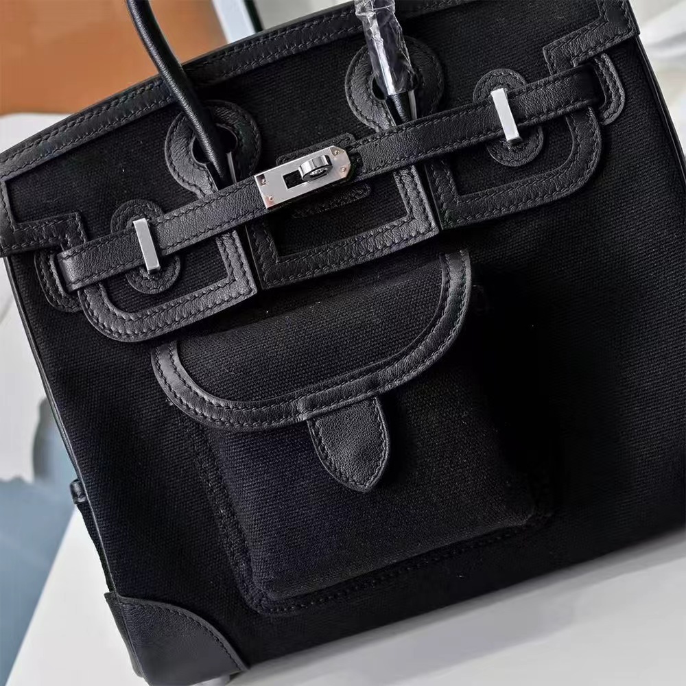 Hermès Birkin Cargo 25 Canvas Swift Bag Palladium Hardware(Replica)