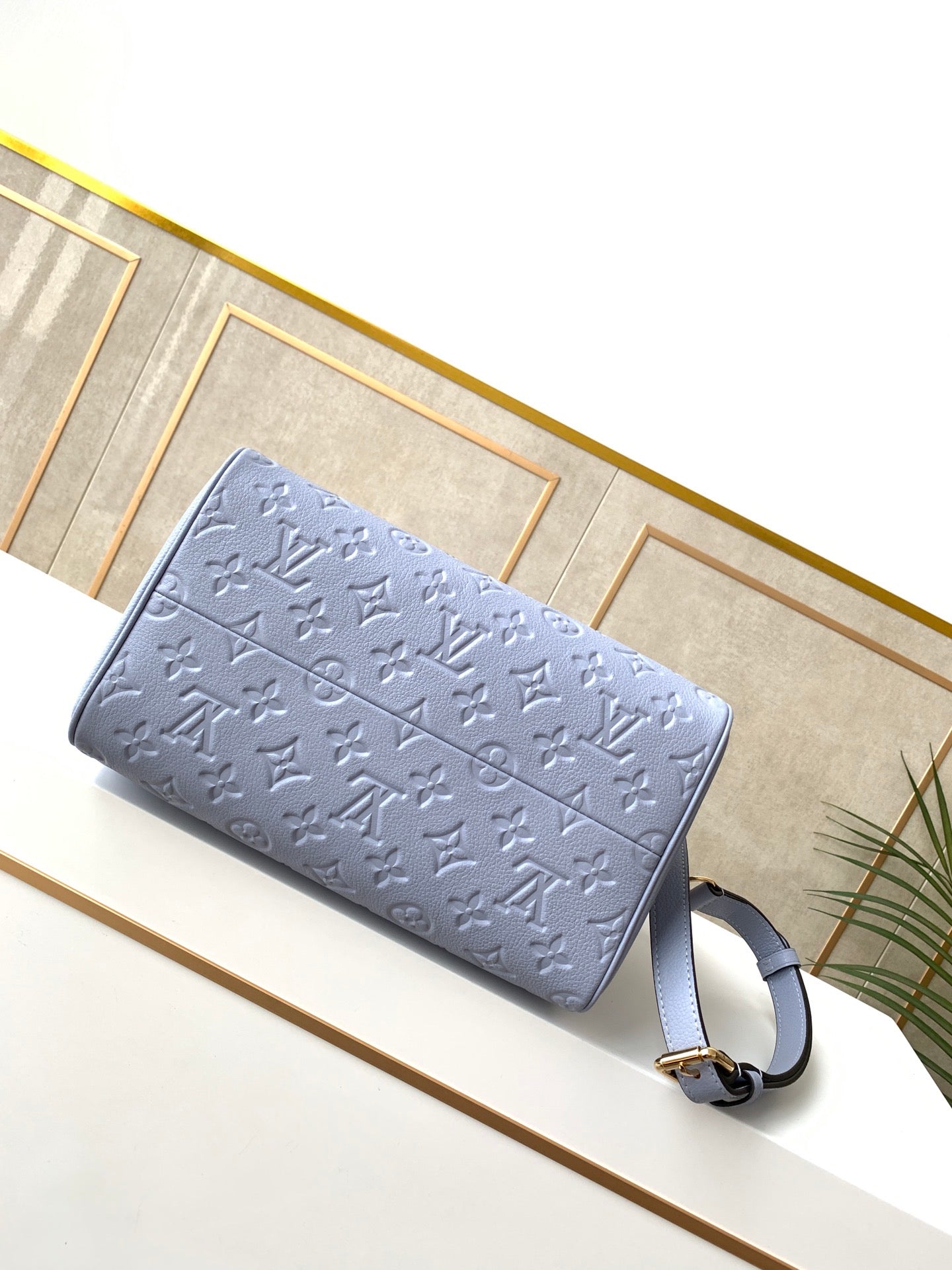 TOP Louis Vuitton LV Speedy 30 Empreinte Leather Bag 30x21x17cm - Light Purple