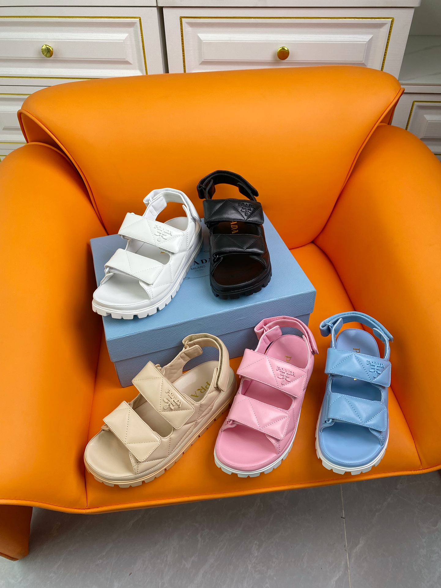 TOP PRADA Thick Sole Sandals - 5 Color