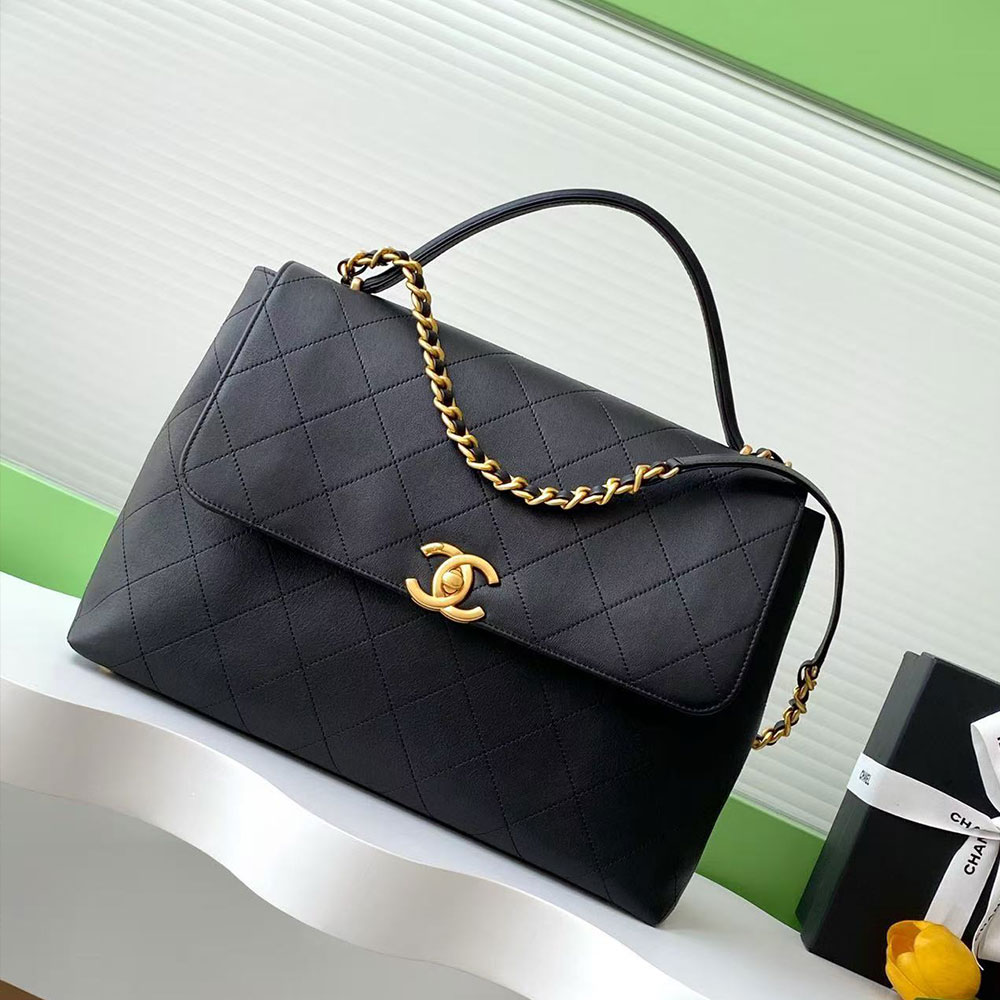 Chanel Maxi Flap Bag with Top Handle（10A Mirror Version）