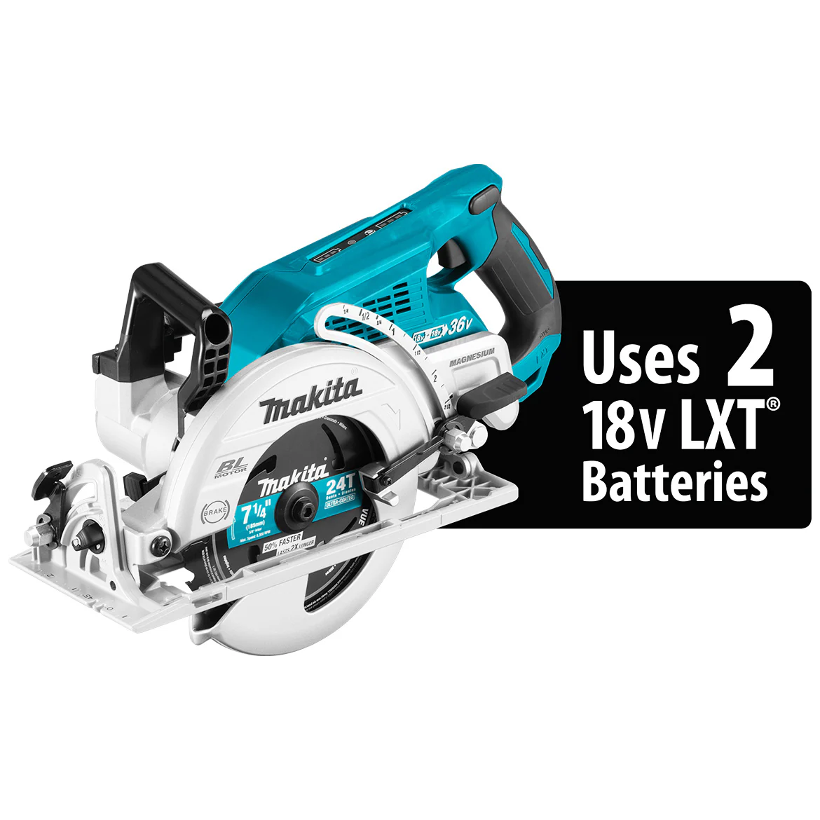XSR01Z 36-Volt 7-1/4-Inch X2 LXT Rear Handle Circular Saw - Bare Tool